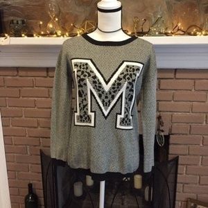 Heavy Knit Initial M Sweater